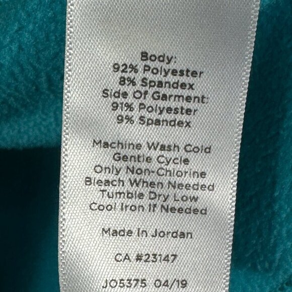 T by Talbots Jacket Womens XS Full Zip Blue Green Stretch Zip Pockets - Picture 6 of 7